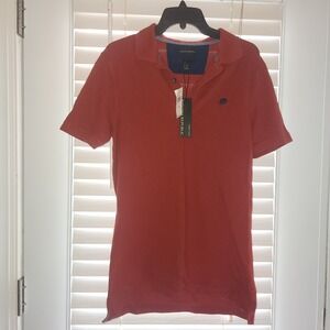 NWT Banana Republic Polo shirt. Mens M. Burgandy Slim Fit. New with tags. Pique